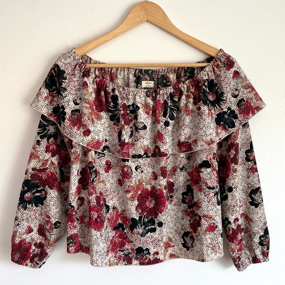 Aritzia Floral Off-Shoulder Women's Top - Picture 1 of 4
